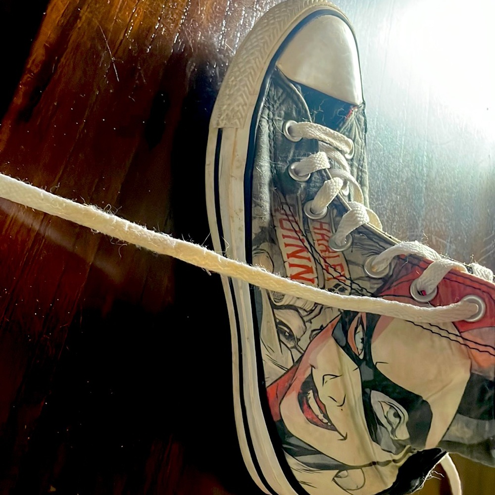Harley Quinn shoes, originally from converse
